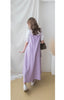 (一套連TEE唔使襯!) Lavender 絲帶薰衣草吊帶V領連身裙, Dress/ DS4981