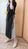 Black 黑色舒適隨性內拼暗格紋連身裙, Dress/ DS9521