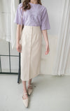 (質地超好) Floral Print 寬鬆oversize線條花花, Tee/ TP9008 （navy sold out)