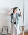 (夏日氣質西裝外套) 氣質綠夏日西裝外套, Blazer/ CD8135