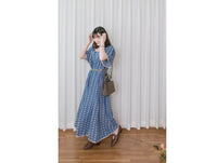 Denim Lace 花邊織紋牛仔布方領連身裙, Dress/ DS9523