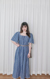 Denim Lace 花邊織紋牛仔布方領連身裙, Dress/ DS9523
