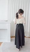 (百搭修腰微傘款式)  全橡筋百搭紋理傘形長裙, Skirt/ PT8426 (black sold out)