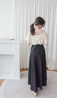 (百搭修腰微傘款式)  全橡筋百搭紋理傘形長裙, Skirt/ PT8426 (black sold out)