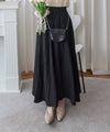 (百搭修腰微傘款式)  全橡筋百搭紋理傘形長裙, Skirt/ PT8426 (black sold out)