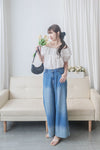 Gradient Wide-leg Jeans 拼色洗水闊腿牛仔褲/ PT8465