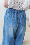 Gradient Wide-leg Jeans 拼色洗水闊腿牛仔褲/ PT8465