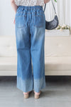 Gradient Wide-leg Jeans 拼色洗水闊腿牛仔褲/ PT8465