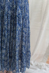 Floral Layers Skirt  輕柔漫舞碎花百褶長裙/ SK8900 (navy sold out)