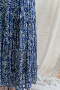 Floral Layers Skirt  輕柔漫舞碎花百褶長裙/ SK8900 (navy sold out)