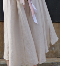 Front Twist Dress 杏色前綁帶簡約連身裙/ DS9972