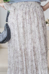 Floral Layers Skirt  輕柔漫舞碎花百褶長裙/ SK8900 (navy sold out)