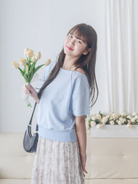 Collar Ease Tee 不經意的氣質短袖上衣/ TP9175