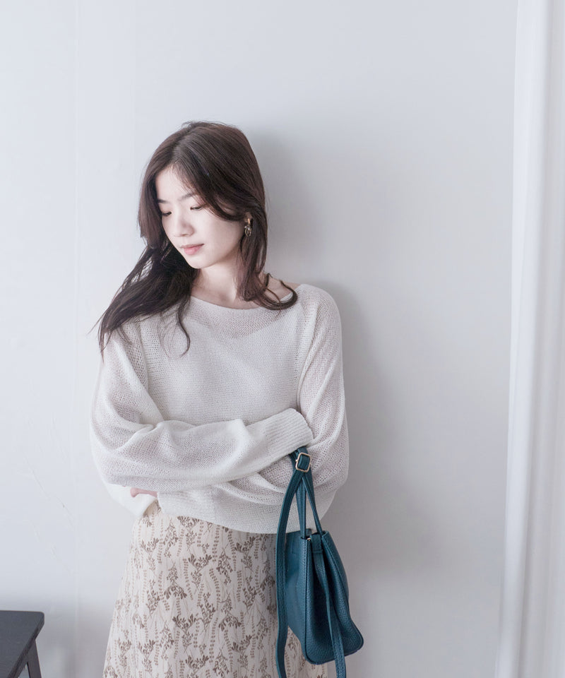 [百搭特別款⏰限時加開訂貨✨］Cape 船領披肩蝙蝠袖寬鬆薄線衫, Knit Top/TP8913