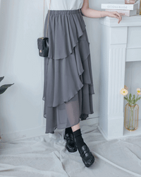 Chiffon Layer Skirt 飄逸雪紡多層次橡筋腰長裙/ SK8940 (pre-order)