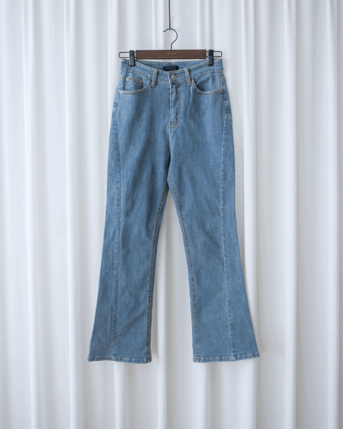 Denim Jean 彈性微喇叭顯瘦牛仔褲 / PT9473 (pre-order)