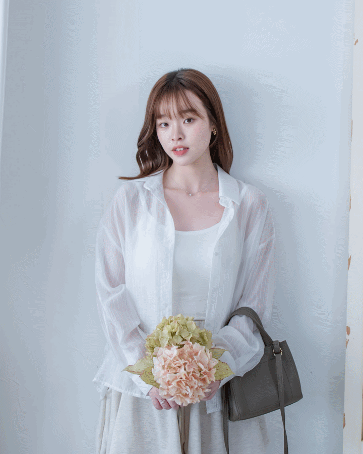 Stripe Shirt 輕薄防曬條紋恤衫/ BU9142 (pre-order lightblue)