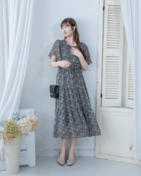 Daisy Dress 琉璃光感精緻印花修腰連衣裙/ DS1122 (Pre-order 5月28截單)