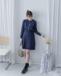 [Style 4] Polka Dot Knit Set 小圓點針織通花邊線精緻套裝/ SE8107（優惠至 2月13日）