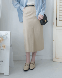 Urban Belt Skirt 俐落修身H型腰帶裝飾半裙/ SK8942