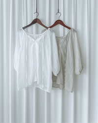 Effortless Blouse 微褶皺紗感面料空氣感上衣/ BU9147