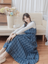 2-way Classic Check Dress 兩著配件裝飾修腰格子連身裙/ DS9824 (Pre-order 3月5截單)