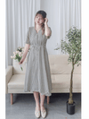 [限量現貨回歸] Stripe Dress 條紋V領連身裙/ DS9931