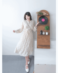 【現貨限量回歸 】Firework 花火線條幾何印花防皺百褶連身裙, Dress/ DS9429