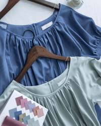 [intent label/intent製 ] Sophie Collar Dress 細褶方圓領顯瘦腰間口袋連身裙/  DSA8006