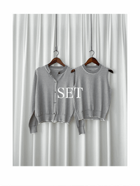 Stripe Set 細條紋彈性針織套裝/ SE8091