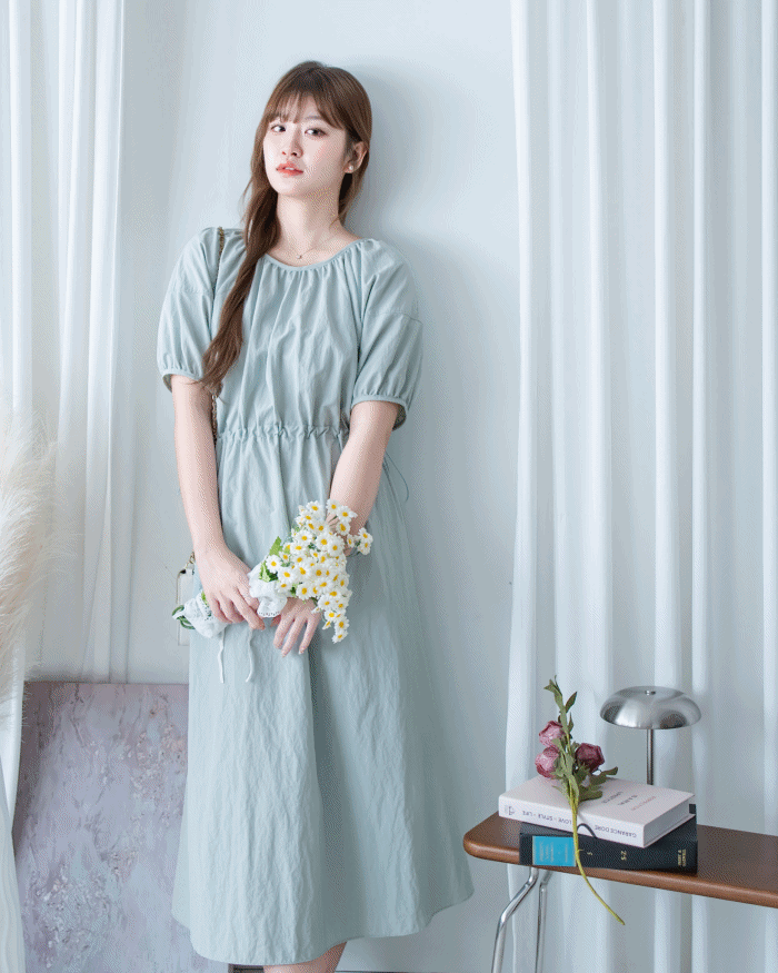 Sophie Dress 入肩線抽繩暗線連身裙/ DS1176