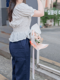 Linen-blend Wide-leg Pants 質感棉麻闊腿褲/ PT8468