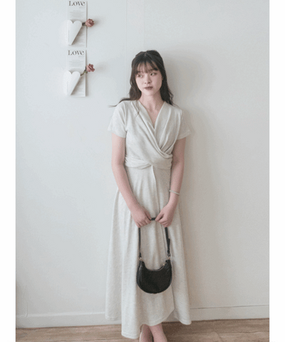 ( 日常輕優雅) 麻棉左右蝴蝶雙層傘裙, Dress/ DS9489 (LightBlue sold out)