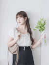 Ribbon Collar Top 百搭蝴蝶顯鎖骨大圓領上衣/ TP9181