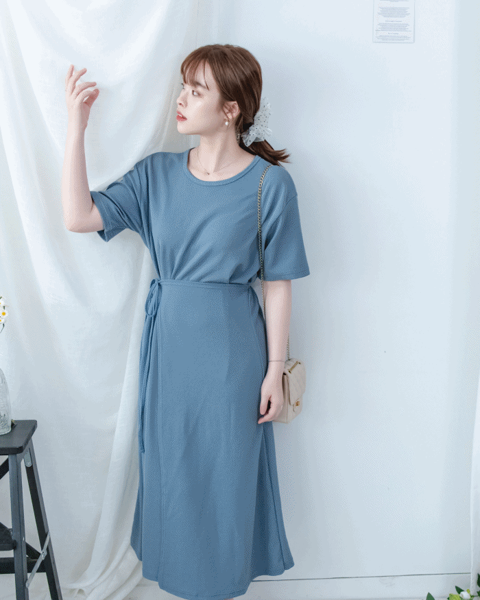 Alice Dress 隨性抗皺側綁帶連身裙/ DS1140