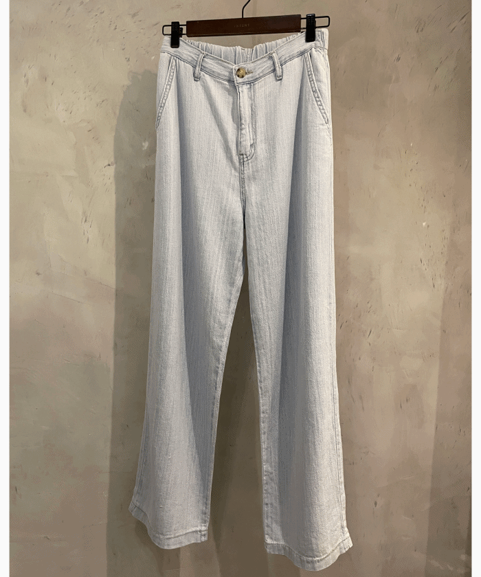 （夏日牛仔褲）顯瘦寬鬆闊腳夏日輕薄牛仔褲, Pants/ PT8428