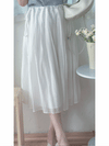 Ribbon Flowing Dress 微光澤輕盈飄逸絲帶裙/ SK8897 (black/white sold out)
