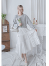 Sweater Elegant OPS 假兩件衛衣X傘裙設計連身裙/ DS1006