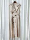 Trench Vest Dress 杏色背心風衣連身裙或外套/ DS9866