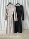 Square Collar Dress 彈性修身方領連身裙/ DS9851 (Black sold out)