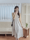 Set Floral Dress 花邊印花後橡筋小外套連身裙/ DS9834