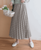 Garden Floral 優雅印花挺身百褶裙, Skirt/ SK8763 (活力焦糖花 )