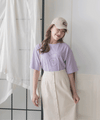 (質地超好) Floral Print 寬鬆oversize線條花花, Tee/ TP9008 （navy sold out)