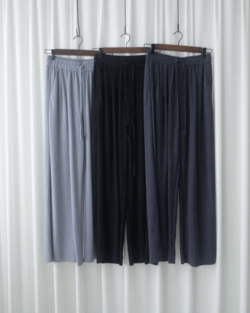 Jersey Wide Leg Pants 彈性腰圍抗皺棉感闊褲/ PT8460