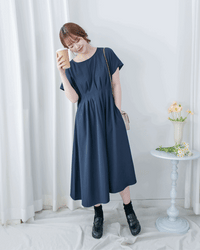 [intent label/intent製]  Alice Dress 隨性氣質防皺顯瘦後橡筋連身裙/ DSA8002 (pre-order)