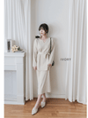 Elegant Knit Set Dress 簡約優雅線料修腰彈性兩件套/ SE8073 (pre-order 3月14截單)