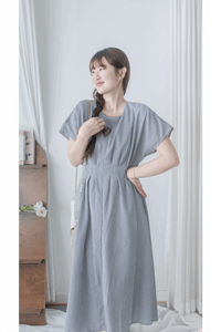 [超熱賣款式 限時加開訂貨✨］Daily Audrey Dress 輕優雅低調小格子後橡筋連身裙 / DS9951（pre-order 10月9截單)