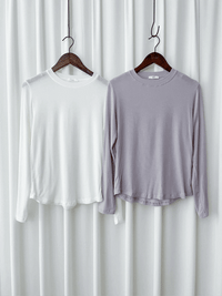 CottonFlower Top 百搭極舒適修身舒適彈性上衣/ TP9188 （pre-order lavender)
