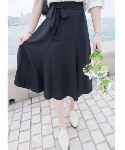 Sea Flower 水彩小碎花車褶顯瘦散形裙褲, Skirt Pants/ SK8596 (white sold out)