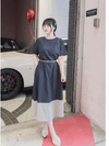 Daily Palette 隨性拼色口袋連身裙 Dress/ DS9905